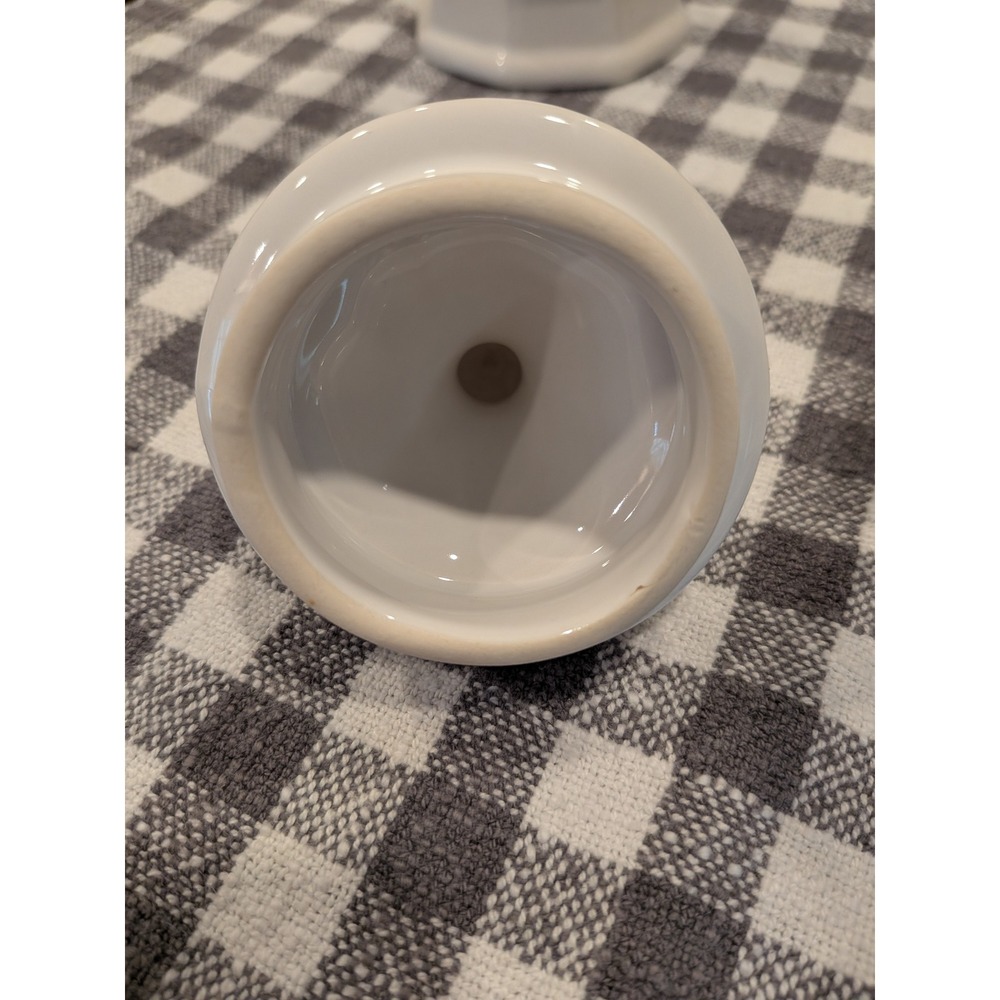 Pfaltzgraff Heritage White Salt Pepper Shakers & Sugar Bowl Set White Porcelain - Picture 5 of 12